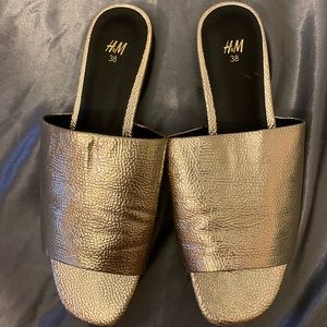 Gold Mule Sandals